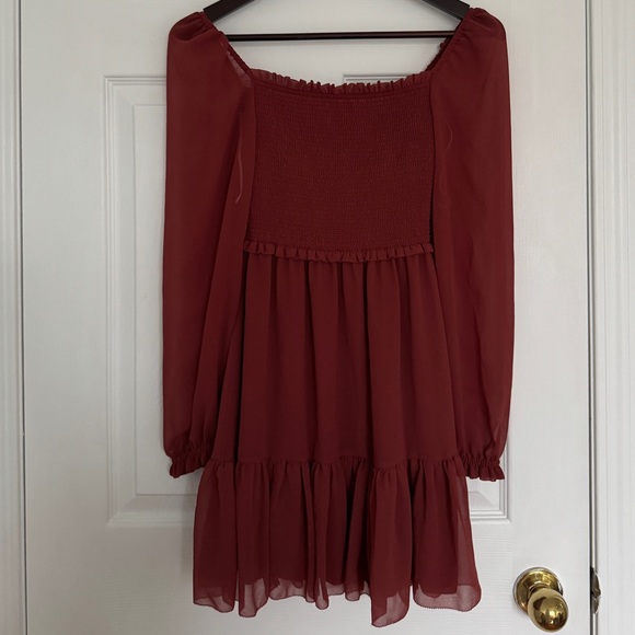 Wilfred Dresses & Skirts - Aritzia Wilfred Tempest Dress in Dark Carmine Red